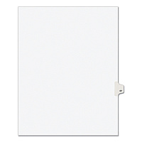 Preprinted Legal Exhibit Side Tab Index Dividers, Avery Style, 10-Tab, 67, 11 x 8.5, White, 25/Pack, (1067) (01067)
