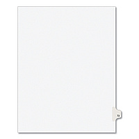 Preprinted Legal Exhibit Side Tab Index Dividers, Avery Style, 10-Tab, 73, 11 x 8.5, White, 25/Pack, (1073) (01073)