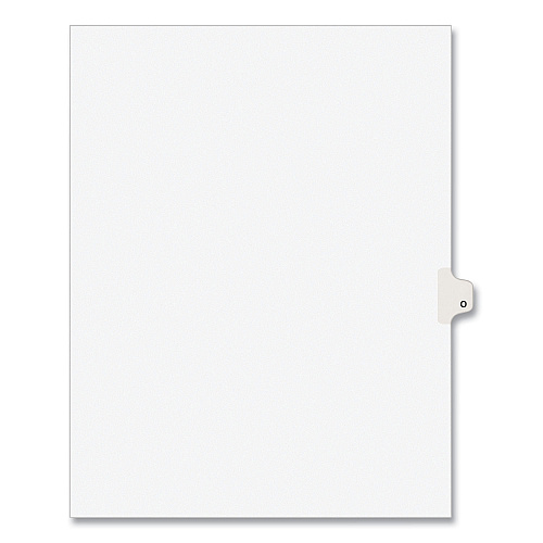 Preprinted Legal Exhibit Side Tab Index Dividers, Avery Style, 26-Tab, O, 11 x 8.5, White, 25/Pack, (1415) (01415)