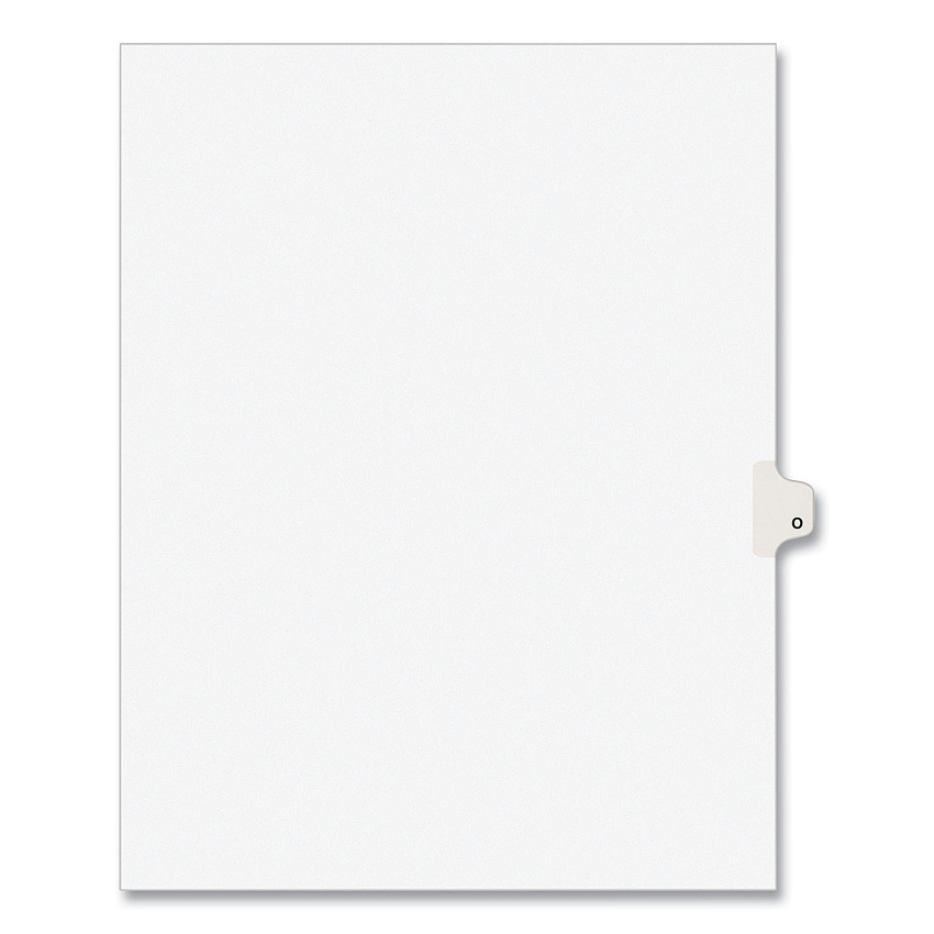 Preprinted Legal Exhibit Side Tab Index Dividers, Avery Style, 26-Tab, O, 11 x 8.5, White, 25/Pack, (1415) (01415)