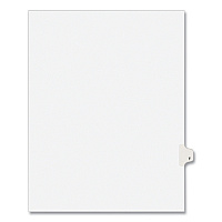 Preprinted Legal Exhibit Side Tab Index Dividers, Avery Style, 26-Tab, T, 11 x 8.5, White, 25/Pack, (1420) (01420)