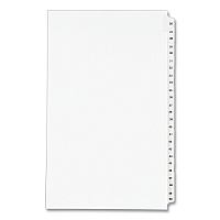 Preprinted Legal Exhibit Side Tab Index Dividers, Avery Style, 25-Tab, 26 to 50, 14 x 8.5, White, 1 Set, (1431) (01431)