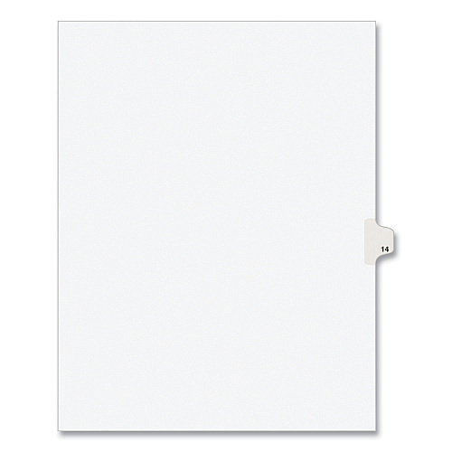 Preprinted Legal Exhibit Side Tab Index Dividers, Avery Style, 10-Tab, 14, 11 x 8.5, White, 25/Pack (11924)