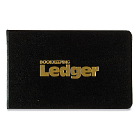 National Paper Four-Ring Ledger Binder Kit with A-Z Index, Black Cover, 8.5 x 5 Debit-Credit-Balance Sheets, 100 Sheets/Book (63453)