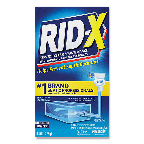 RID-X Septic System Treatment Concentrated Powder, 9.8 oz, 12/Carton (80306)