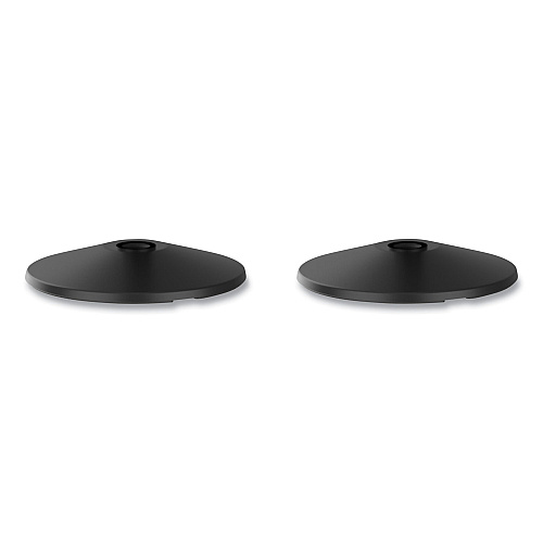 Tatco Adjusta-Tape Crowd Control Base Only, Steel, 14" Deep, Black, 2/Box (11711)
