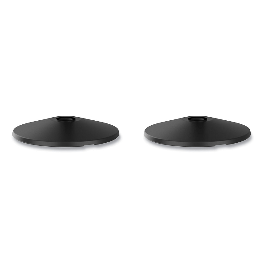 Tatco Adjusta-Tape Crowd Control Base Only, Steel, 14" Deep, Black, 2/Box (11711)