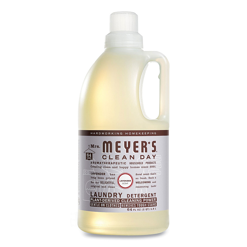 Mrs. Meyer's Liquid Laundry Detergent, Lavender Scent, 64 oz Bottle (370730EA)