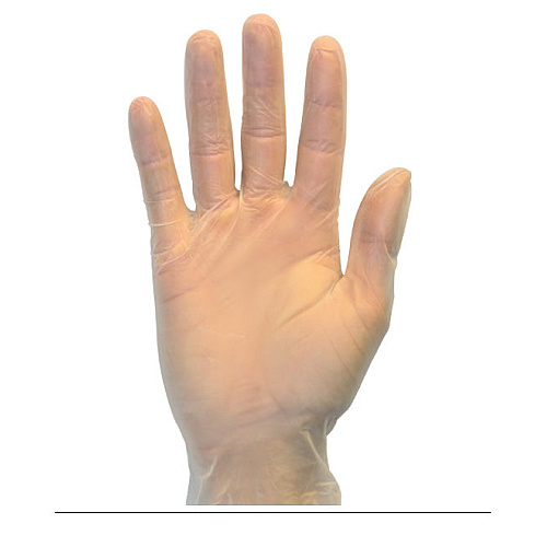 Safety Zone Vinyl Powdered 2.5 Mil Gloves Clear Lrg - Case Of 1000 (GVDR-LG-HH)