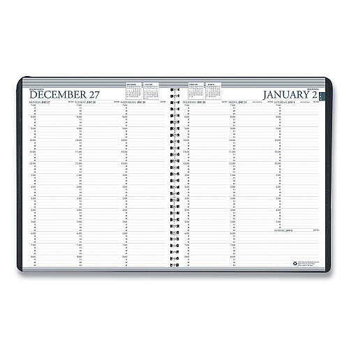AbilityOne 7510016828105, SKILCRAFT Professional Weekly Planner, 11 x 8.5, Black Cover, 12-Month (Jan to Dec): 2025