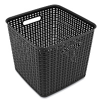 Advantus Plastic Weave Bin, Extra Large, 12.6