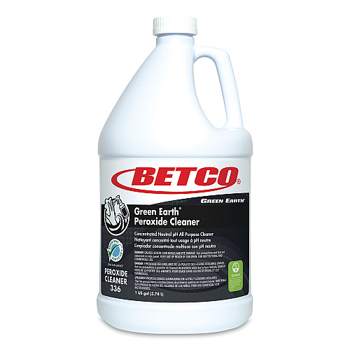Betco Green Earth Peroxide Cleaner, Fresh Mint Scent, 1 gal Bottle, 4/Carton (3360400)