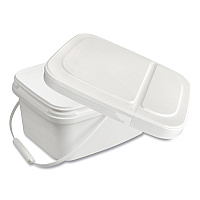 Diversey Polypropylene Dry Wipe Charging Bucket, 24 x 14 x 14, White, 12/Box (D1229387)