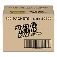 Sugar in the Raw Sugar Packets, 0.18 oz Packet, 600/Carton (50392)