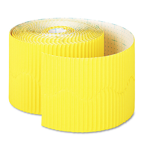 Pacon Bordette Decorative Border, 2.25" x 50 ft, Canary (37086)