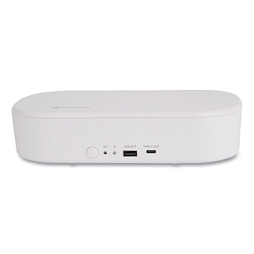 Vivitar PureMobile Wireless Charger and Sanitizer, USB-B, USB-C Ports, White (VPUR1010)