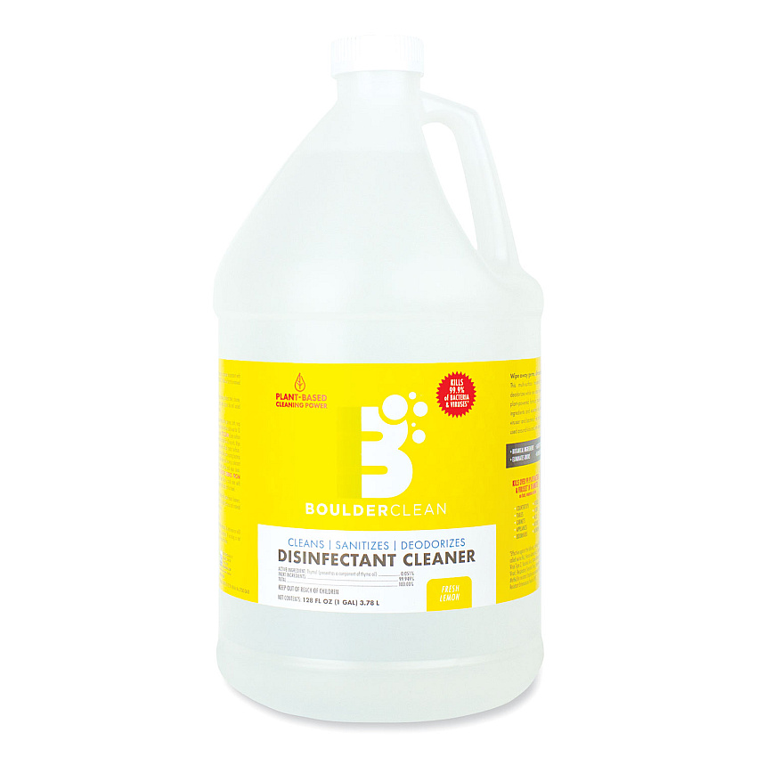 Boulder Clean Disinfectant Cleaner, Lemon Scent, 128 oz Bottle (003137EA)