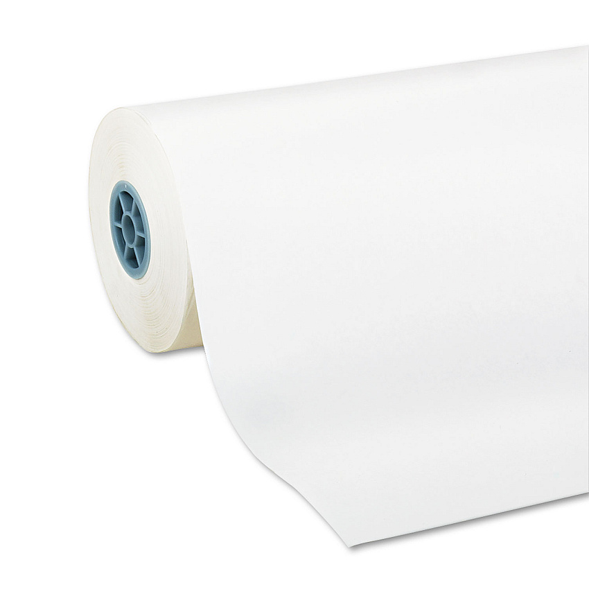 Pacon Kraft Paper Roll, 40 lb Wrapping Weight, 24" x 1,000 ft, White (5624)