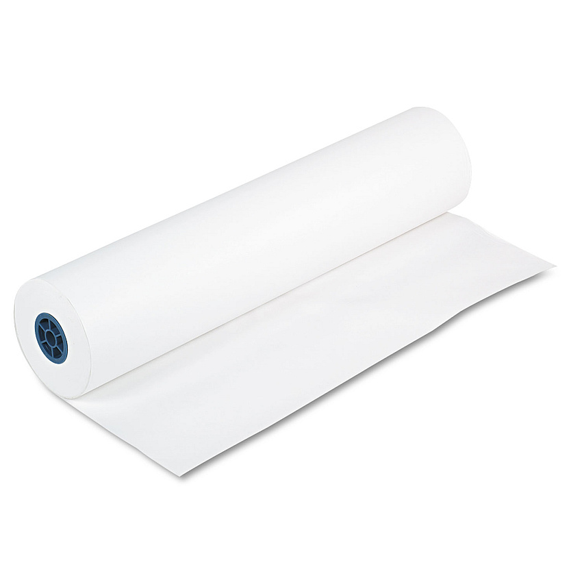 Pacon Kraft Paper Roll, 40 lb Wrapping Weight, 36" x 1,000 ft, White (5636)