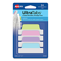 Avery Ultra Tabs Repositionable Tabs, Margin Tabs: 2.5