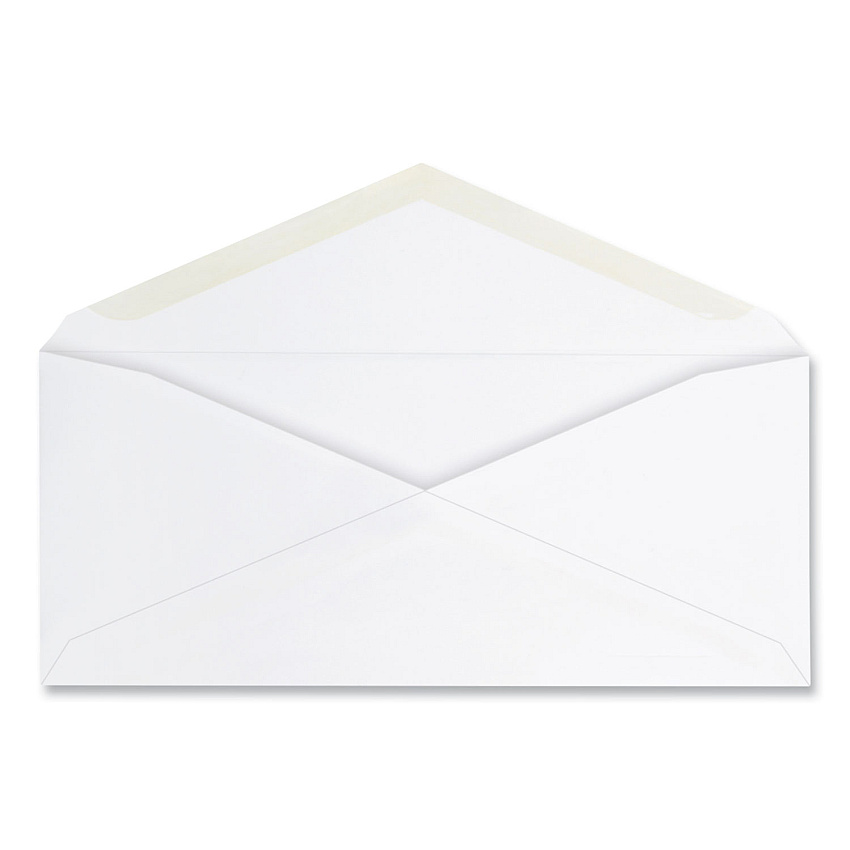 Universal Open-Side Business Envelope, #10, Commercial Flap, Gummed Closure, 4.25 x 9.63, White, 125/Box (UNV36329)