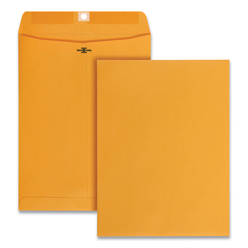 Universal Kraft Clasp Envelope, #90, Square Flap, Clasp/Gummed Closure, 9 x 12, Brown Kraft, 250/Carton (UNV35269)