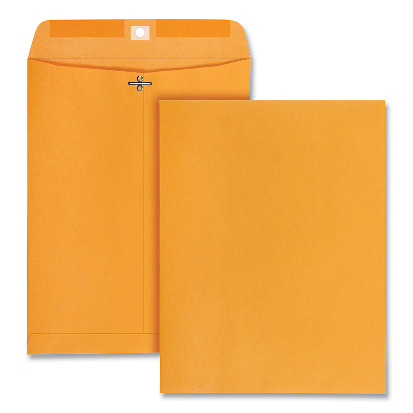 Universal Kraft Clasp Envelope, #97, Square Flap, Clasp/Gummed Closure, 10 x 13, Brown Kraft, 250/Carton (UNV35266)