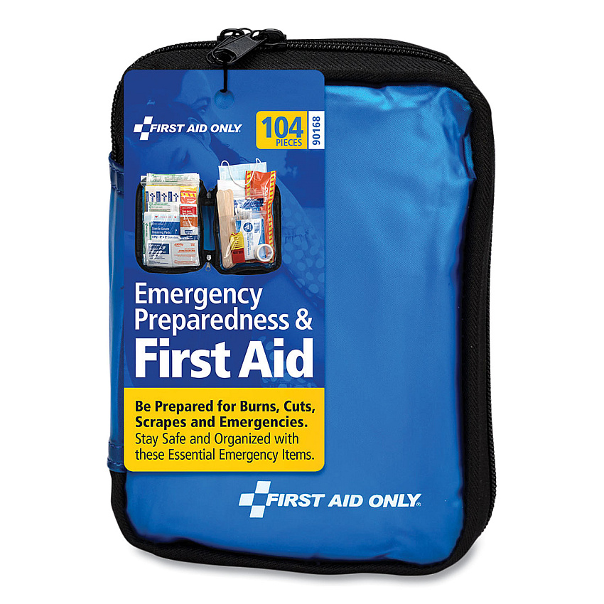 PhysiciansCare Soft-Sided First Aid and Emergency Kit, 104 Pieces, Soft Fabric Case (90168)