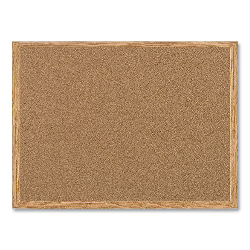 MasterVision Earth Cork Board, 48 x 36, Tan Surface, Oak Wood Frame (SB0720001233)