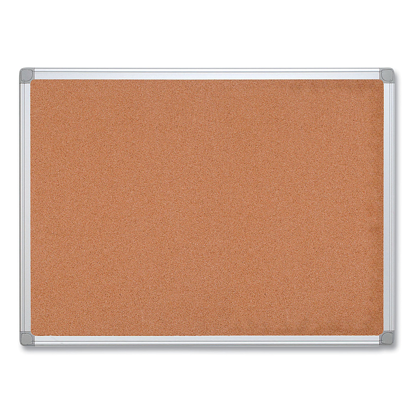 MasterVision Earth Cork Board, 24 x 18, Tan Surface, Silver Aluminum Frame (CA021790)