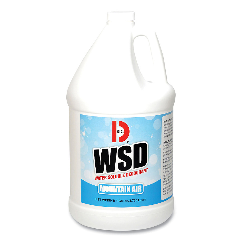 Big-D Water-Soluble Deodorant, Mountain Air, 1 gal Bottle, 4/Carton (1358)