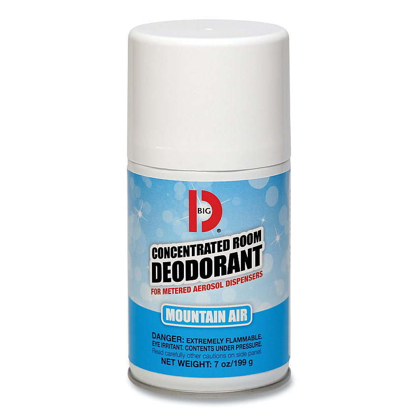 Big-D Metered Concentrated Room Deodorant, Mountain Air Scent, 7 oz Aerosol Spray, 12/Carton (463)