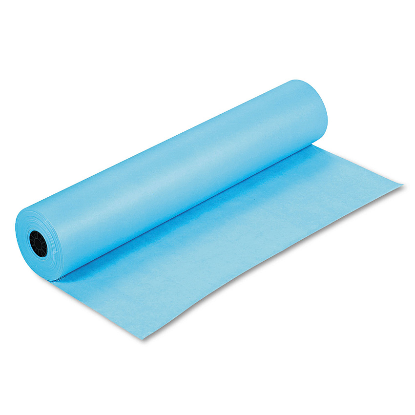Pacon Rainbow Duo-Finish Colored Kraft Paper, 35 lb Wrapping Weight, 36" x 1,000 ft, Sky Blue (63150)