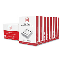 TRU RED Copy Paper, 92 Bright, 20 lb Bond Weight, 8.5 x 11, 500 Sheets/Ream, 8 Reams/Carton (597024045)
