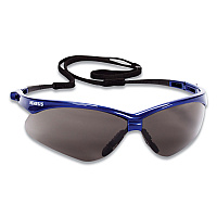 Nemesis Safety Glasses, Metallic Blue Frame, Smoke Lens, 12/box