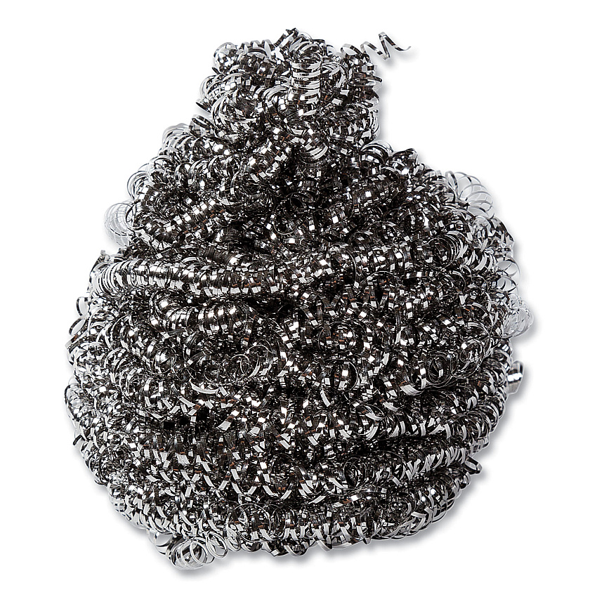 AmerCareRoyal Stainless Steel Sponge, Polybagged, 1.50 oz, Gray, 12/Pack, 12/Packs/Carton (S730)