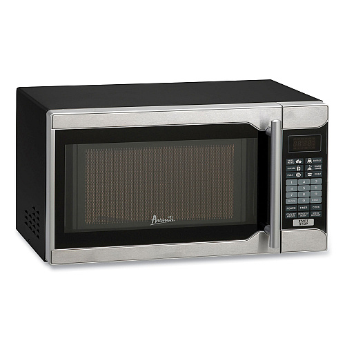 Avanti 0.7 Cu.ft Capacity Microwave Oven, 700 Watts, Black/Stainless Steel (MO7103SST)