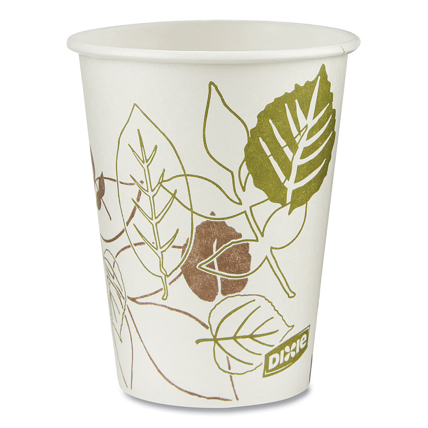 Dixie Pathways Paper Hot Cups, 8 oz, 50 Sleeve, 20 Sleeves/Carton (2338PATH)