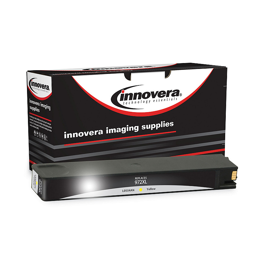 Innovera Remanufactured Yellow High-Yield Ink, Replacement for 972XL (IVRL0S04AN), 7,000 Page-Yield