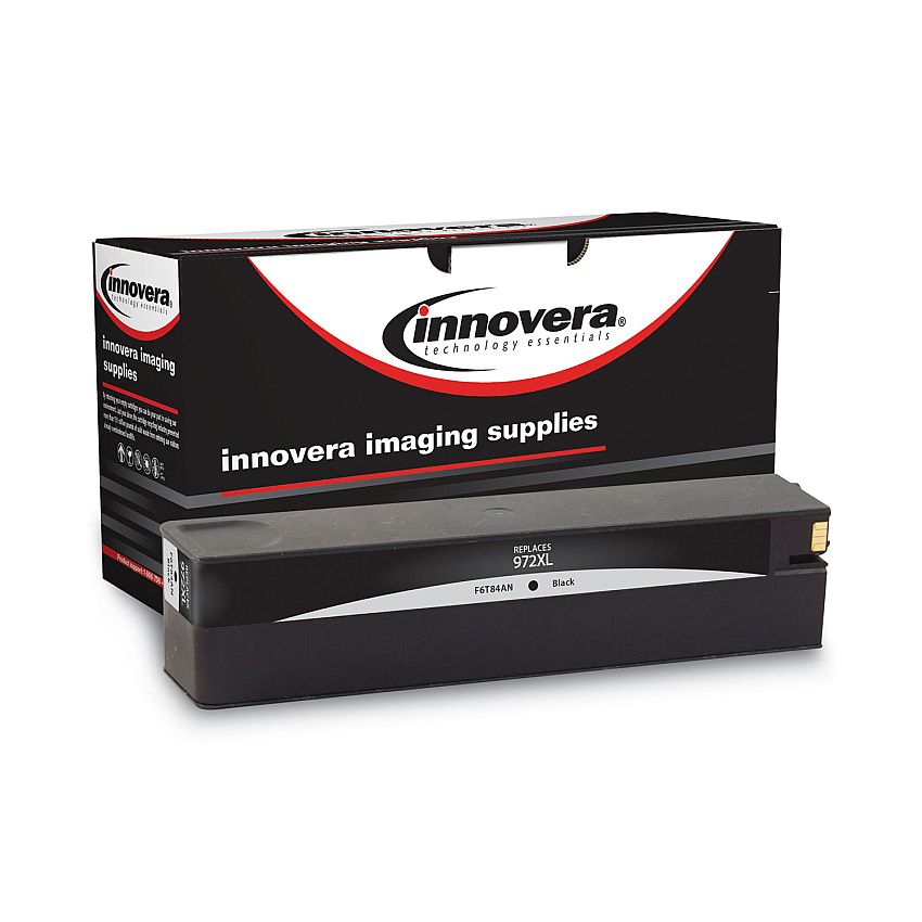 Innovera Remanufactured Black High-Yield Ink, Replacement for 972XL (IVRF6T84AN), 10,000 Page-Yield