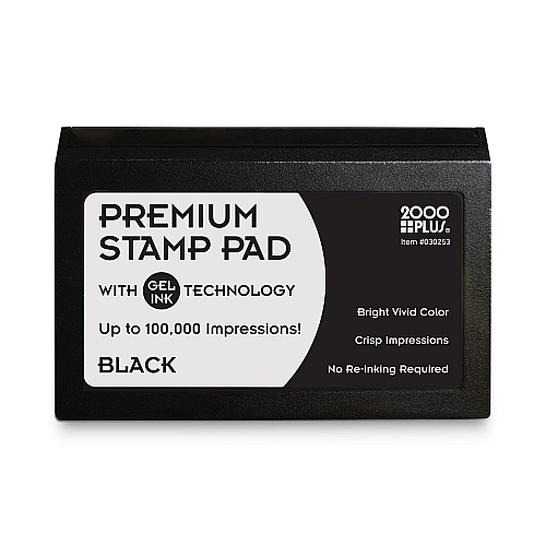 COSCO Microgel Stamp Pad for 2000 PLUS, 4.25" x 2.75", Black (030253)