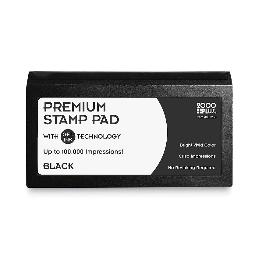 COSCO Microgel Stamp Pad for 2000 PLUS, 6.17" x 3.13", Black (030256)