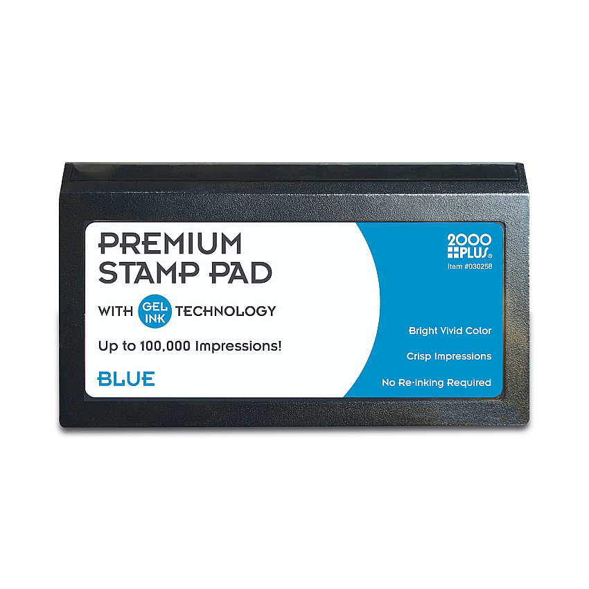 COSCO Microgel Stamp Pad for 2000 PLUS, 6.17" x 3.13", Blue (030258)