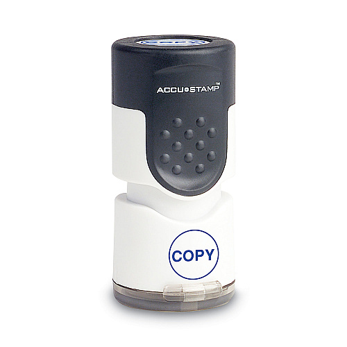 ACCUSTAMP Pre-Inked Round Stamp, COPY, 0.63" dia, Blue (035653)