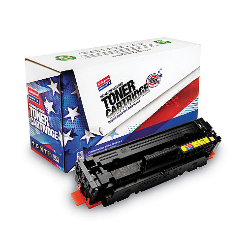 AbilityOne 7510016942426 Remanufactured CF412X (410X) High-Yield Toner, 5,000 Page-Yield, Yellow