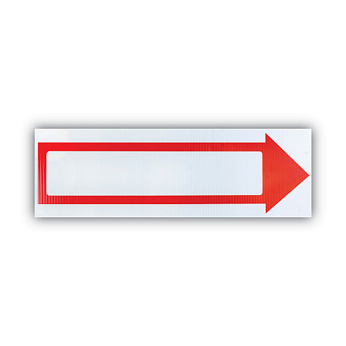 COSCO Stake Sign, 6 x 17, Blank White with Printed Red Arrow (098056)