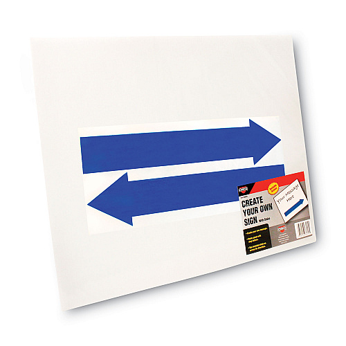 COSCO Stake Sign, Blank White, Includes Directional Arrows,  15 x 19 (098055)
