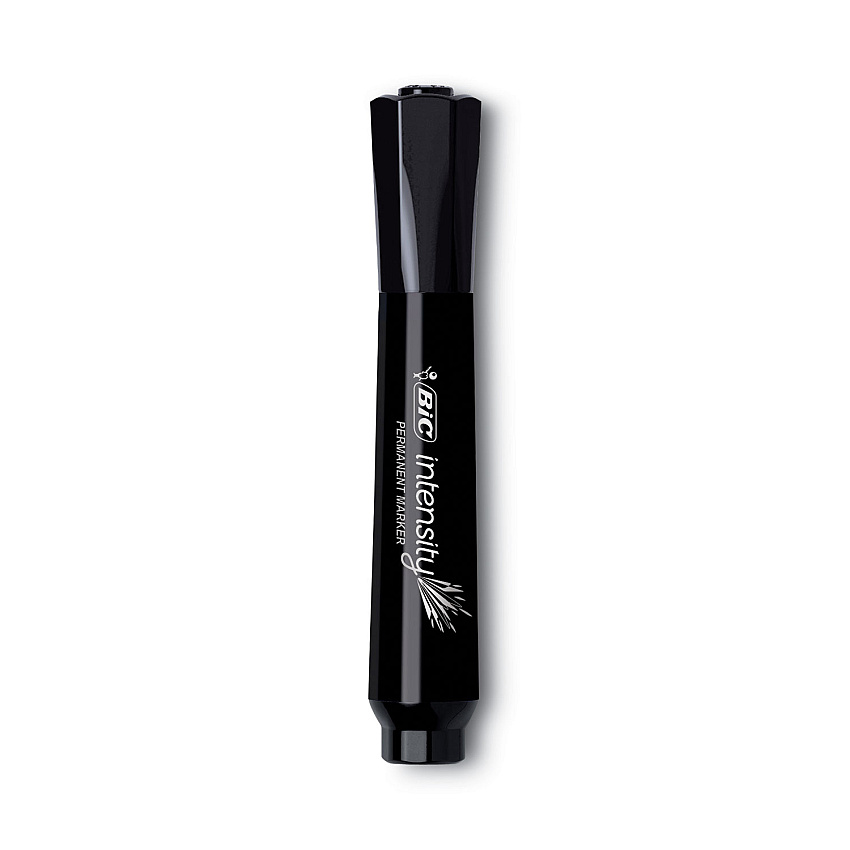 BIC Intensity Chisel Tip Permanent Marker Value Pack, Broad Chisel Tip, Black, 36/Pack (GPMM36BK)