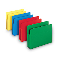 Smead Poly Drop Front File Pockets, 3.5