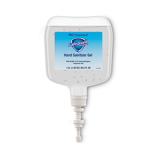 Safeguard Professional Antibacterial Gel Hand Sanitizer, 1,200 mL Refill, Fragrance-Free, 4/Carton (48842)